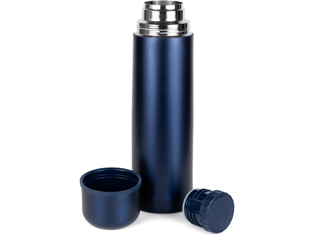 Термос Relaxika 101 (1 литр), темно-синий (без лого)