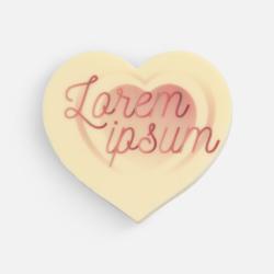 Печенье Dream White в белом шоколаде, сердце