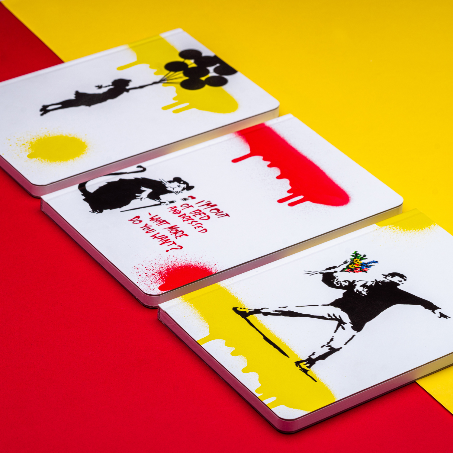 Блокнот линованный Pininfarina Banksy Метатель цветов из каменной бумаги, А5