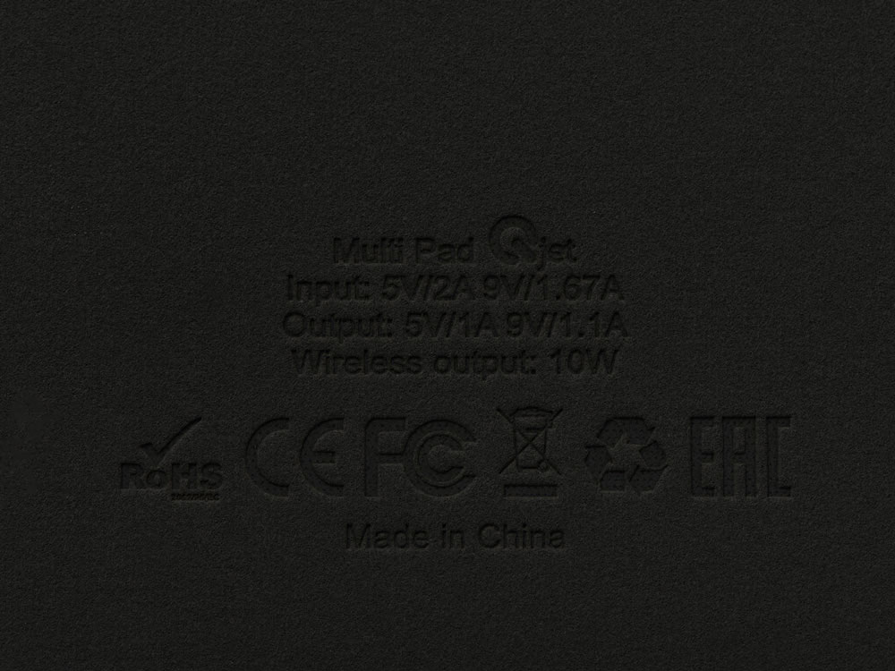 Многофункциональный коврик для мыши Multi Pad с беспроводной зарядкой и LCD экраном, 10 Вт, серый