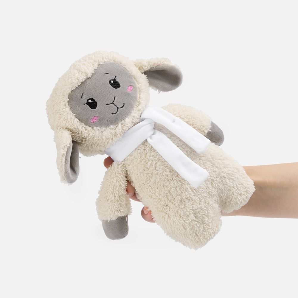 Мягкая игрушка Beastie Toys, овечка с белым шарфом, ver.2