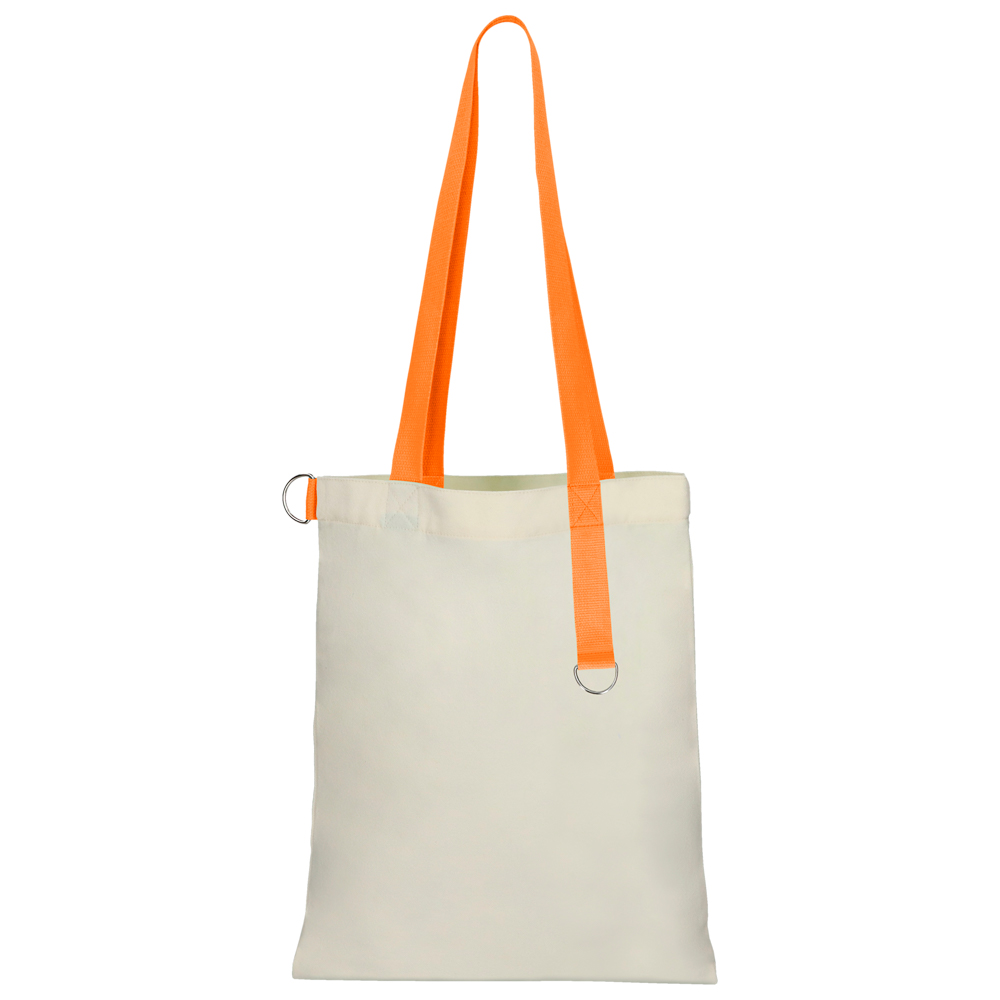 Сумка для покупок White GLOW 325 г/м² с ремувкой, оранжевая/оранжевая