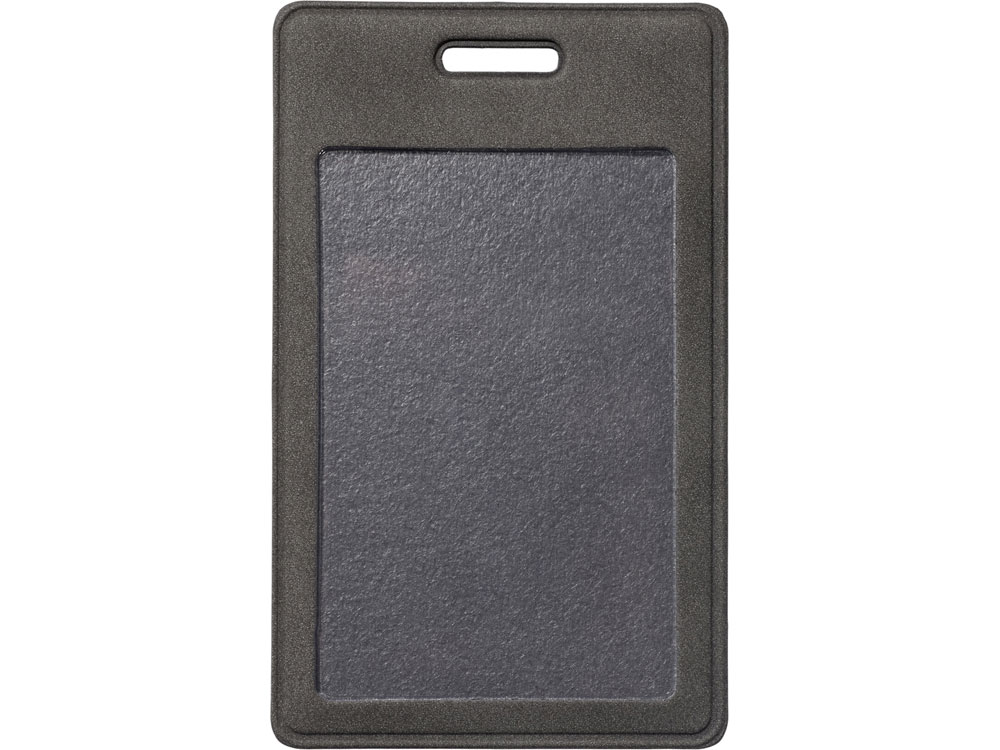 Вертикальный чехол для пропуска из экокожи Alicante, темно-серый