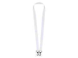 Ланъярд 2 см под сублимацию с 2-мя карабинами, черный