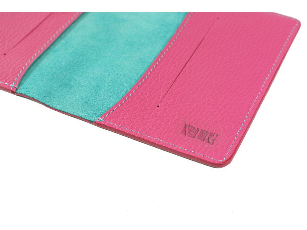 Обложка для паспорта Valerie Concept PSC9, бирюзовый/фуксия Обложка для паспорта Valerie Concept PSC9, бирюзовый/фуксия
