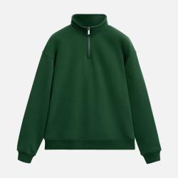 Толстовка на молнии унисекс FLOW, зеленая, размер 3XL/4XL