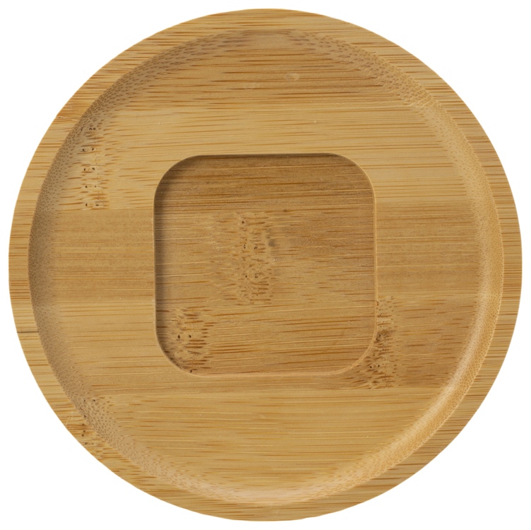 Кофейная пара с бамбуковым блюдцем Mandy, белый (Р)