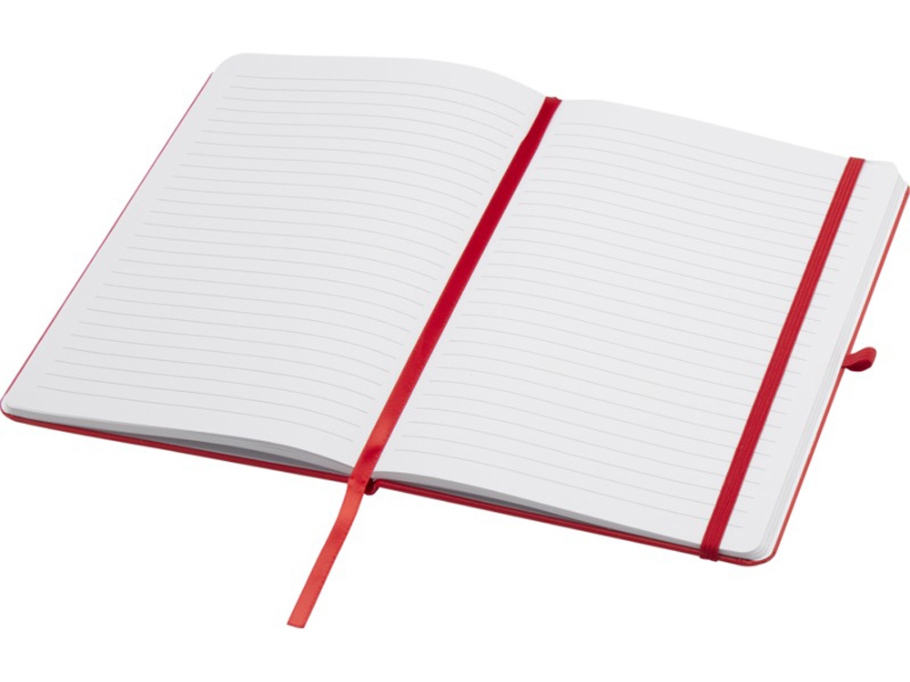 Teak блокнот А5 из переработан. материала в твердой обложке с линован. страницами - Красный