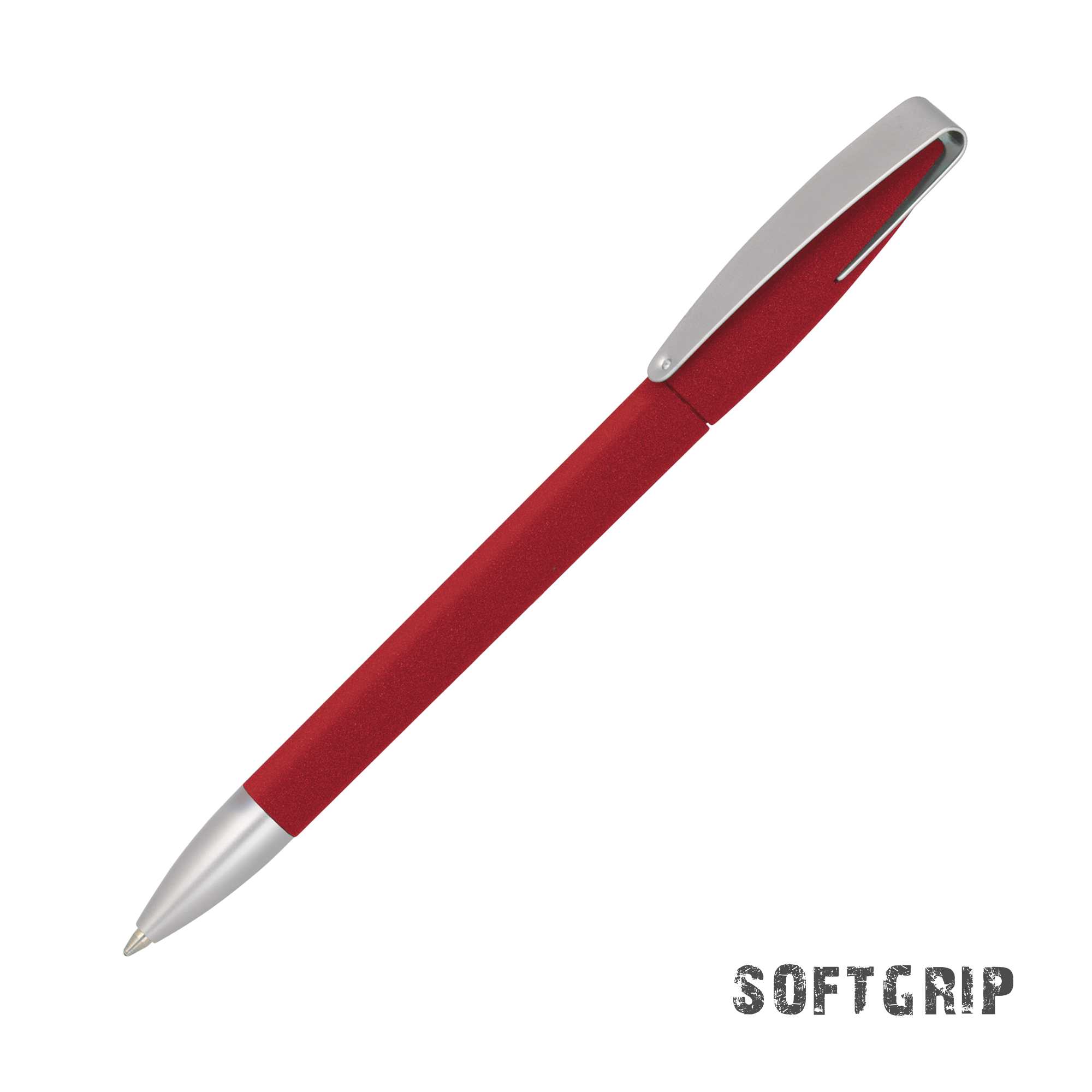 Ручка шариковая COBRA SOFTGRIP MM, красный#