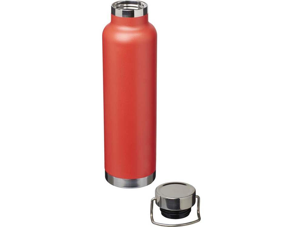 Бутылка для воды с вакуумной изоляцией Thor объемом 650 мл из переработанной нержавеющей стали, сертифицированной по стандарту RCS - Красный