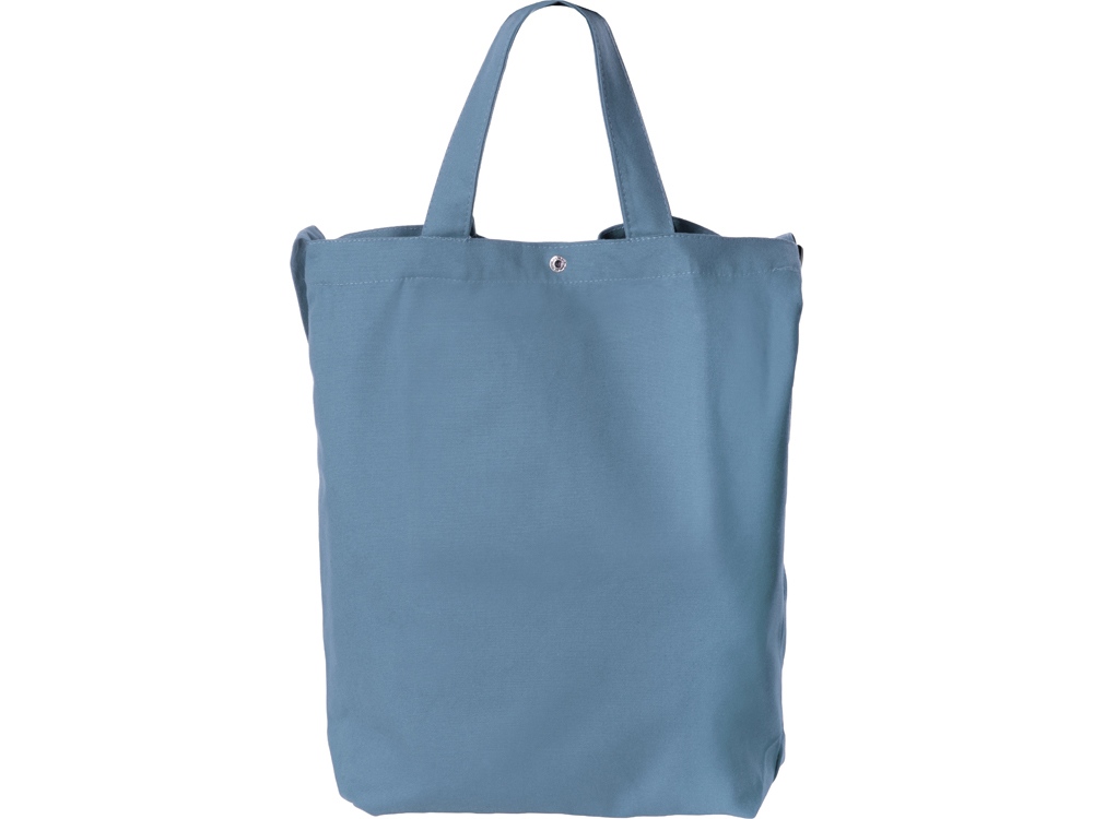 Сумка Helfer из хлопка на кнопке с регулирующейся лямкой, антрацит