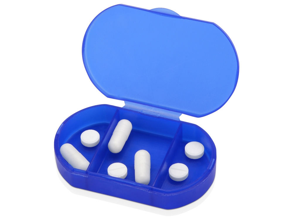 Футляр для таблеток и витаминов Личный фармацевт, синий
