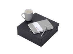Подарочный набор с блокнотом С2, металлической ручкой и кружкой, серый