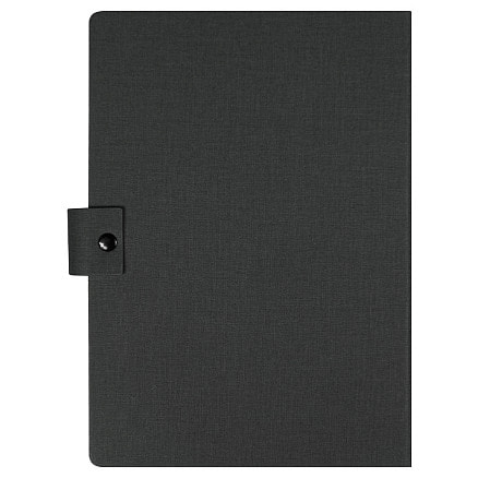 Блокнот А5 Tasmania, в твердой обложке со стикерами в линейку, черный