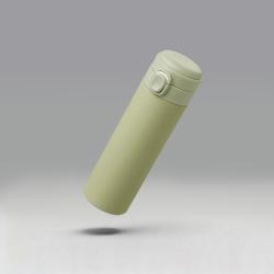 Вакуумная термокружка Waterline c кнопкой Guard, 400 мл, тубус, оливковый