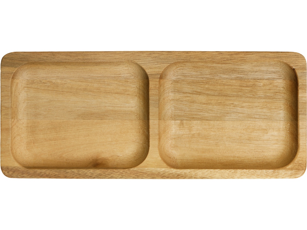 Менажница из акации с двумя секциями Almond