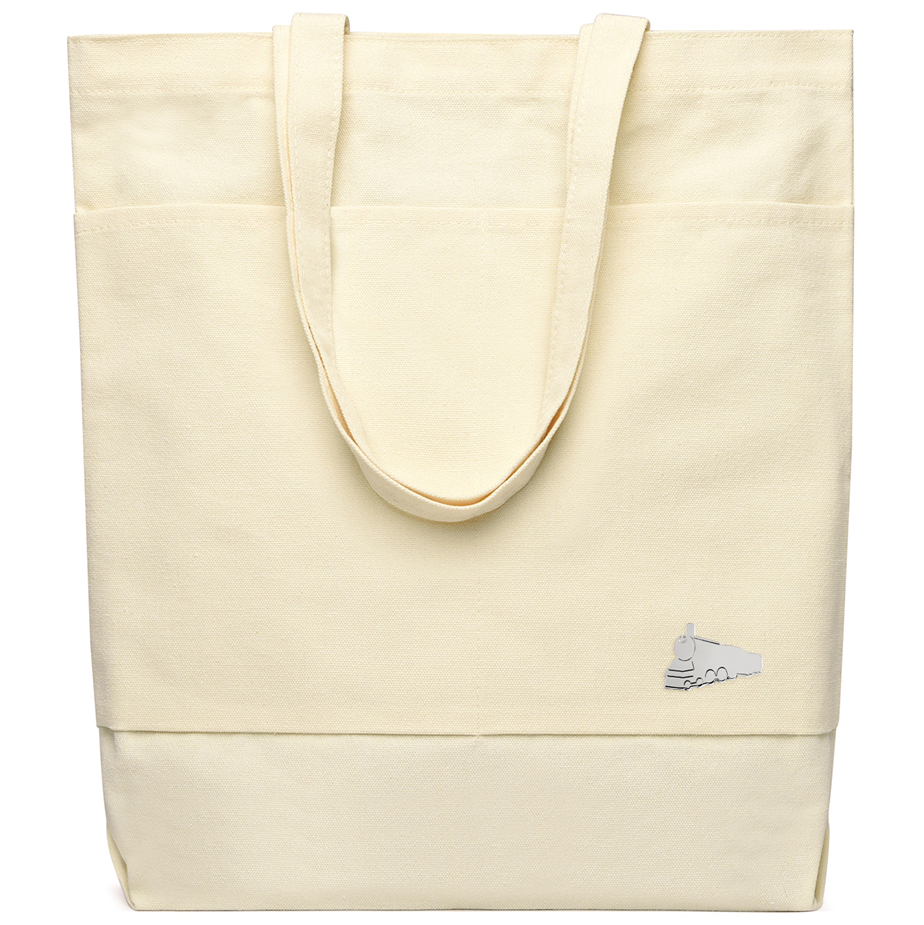 Сумка для покупок JETTA 325 г/м² с шильдом - поезд, натуральный
