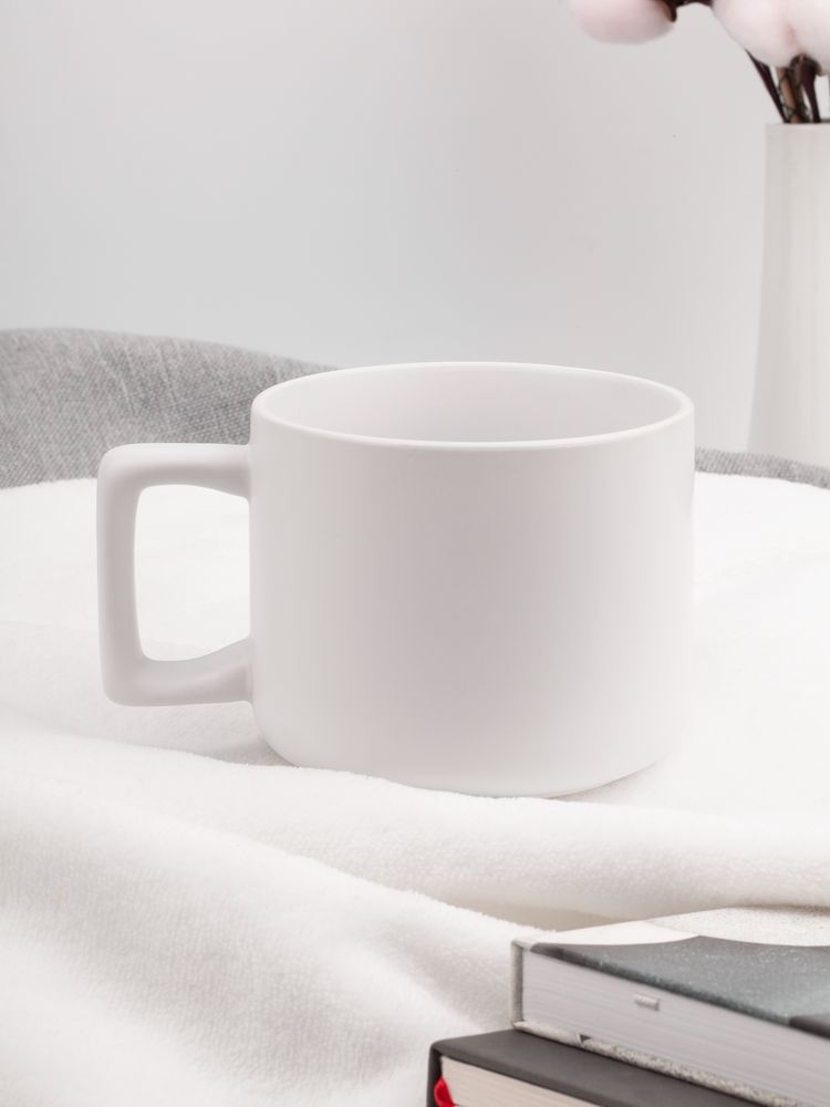 Чашка Jumbo в коробке матовая, белая