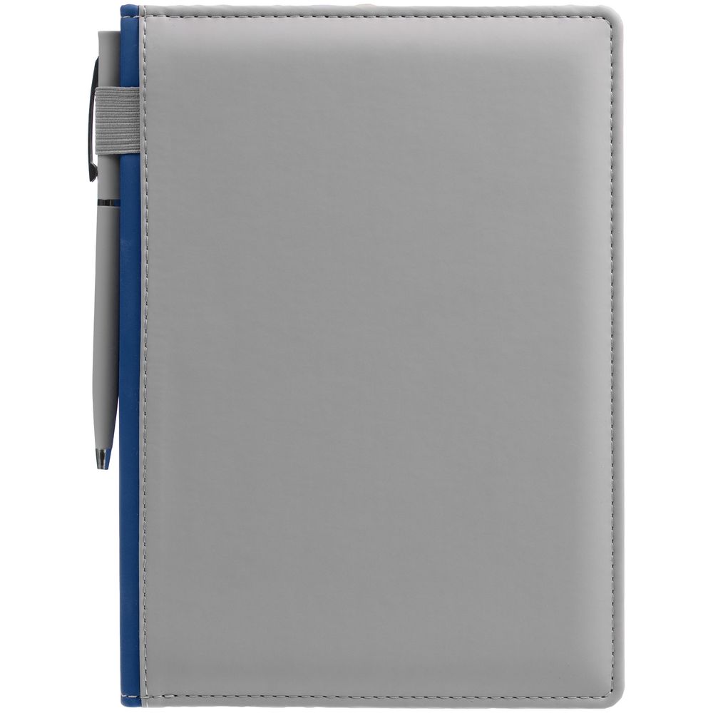 Ежедневник Spain Shall на заказ, недатированный, серый с синим Ежедневник Spain Shall на заказ, недатированный, серый с синим