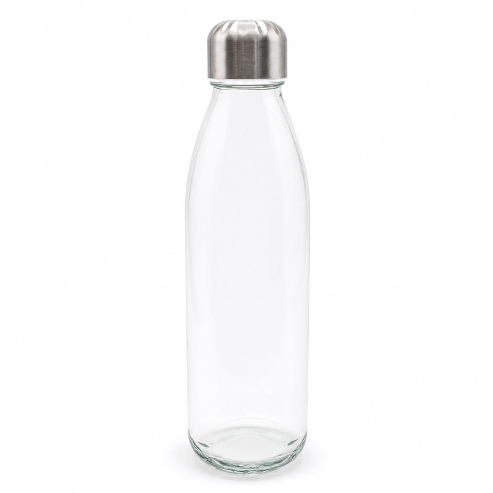 Бутылка стеклянная с манжетой и держателем Glassy, синяя