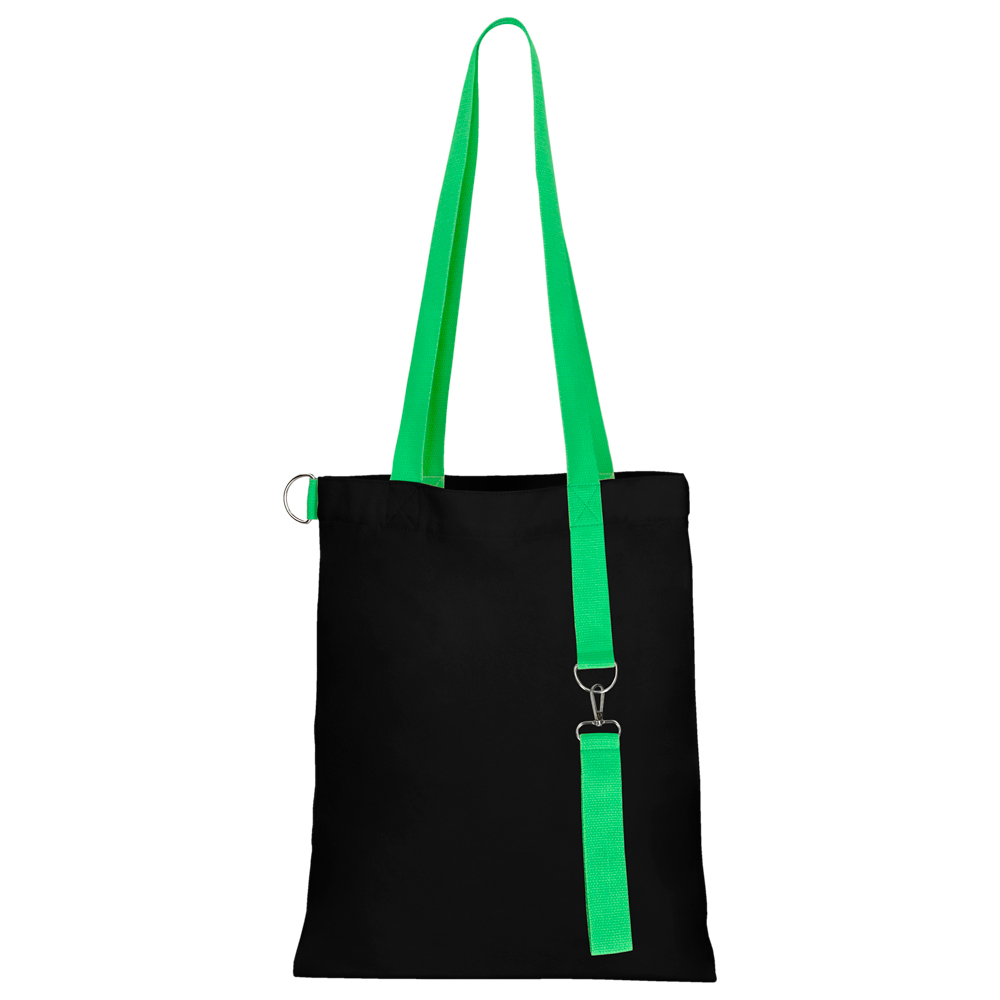 Сумка для покупок Black GLOW 325 г/м² с ремувкой, зелёная/зелёная