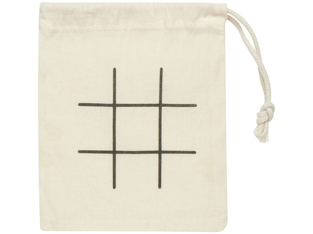 Деревянная игра в крестики-нолики в мешочке Whorl - Натуральный