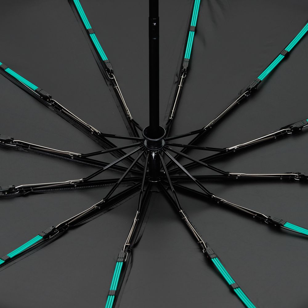 Зонт складной с УФ-защитой Ribstar, черный