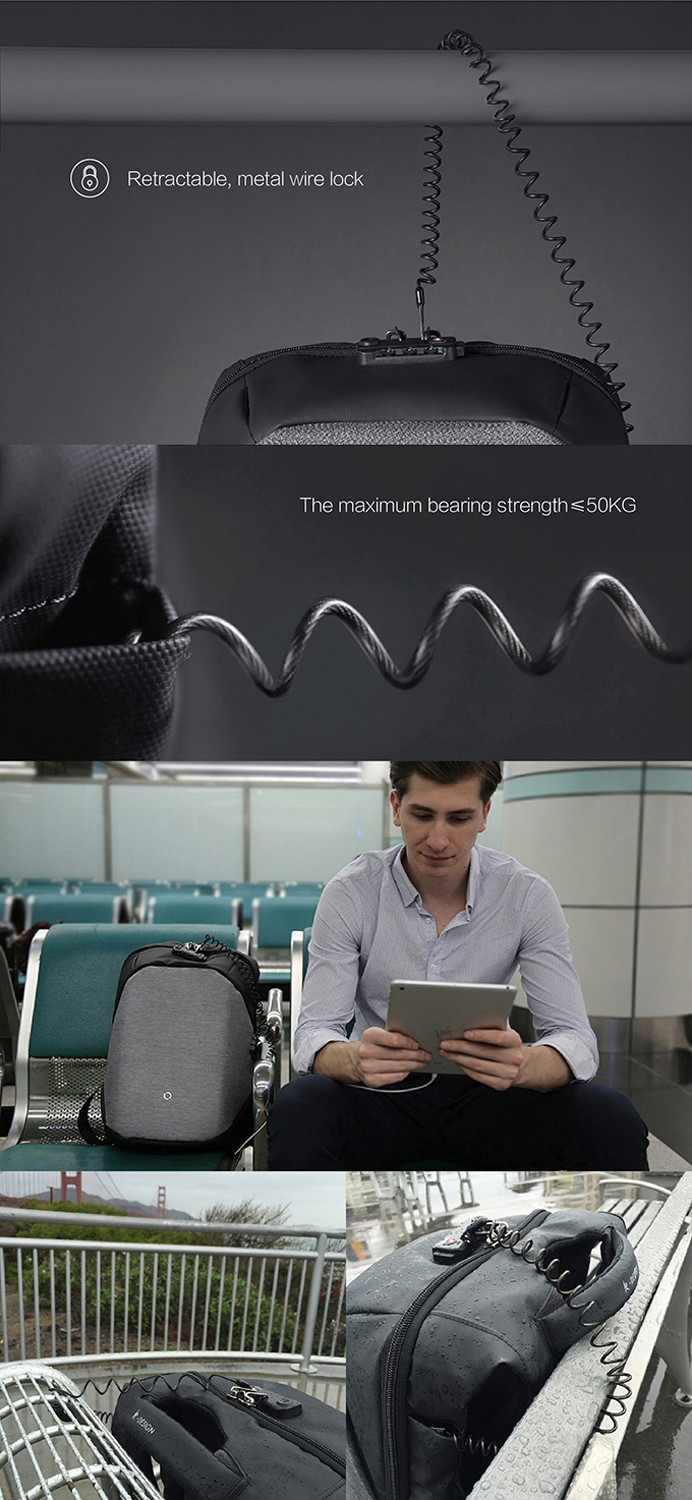 Рюкзак KORIN ClickPack Pro 46х34х16 см, комбинированный черный/серый