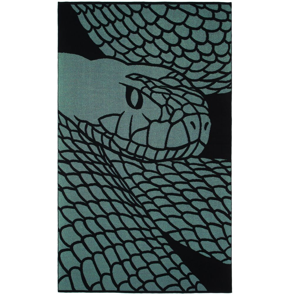 Плед Serpentica, черный с люрексом Плед Serpentica, черный с люрексом