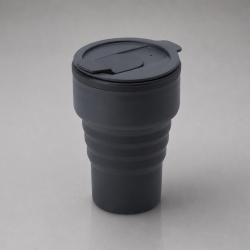 Силиконовый складной стакан GoCup, темно-серый