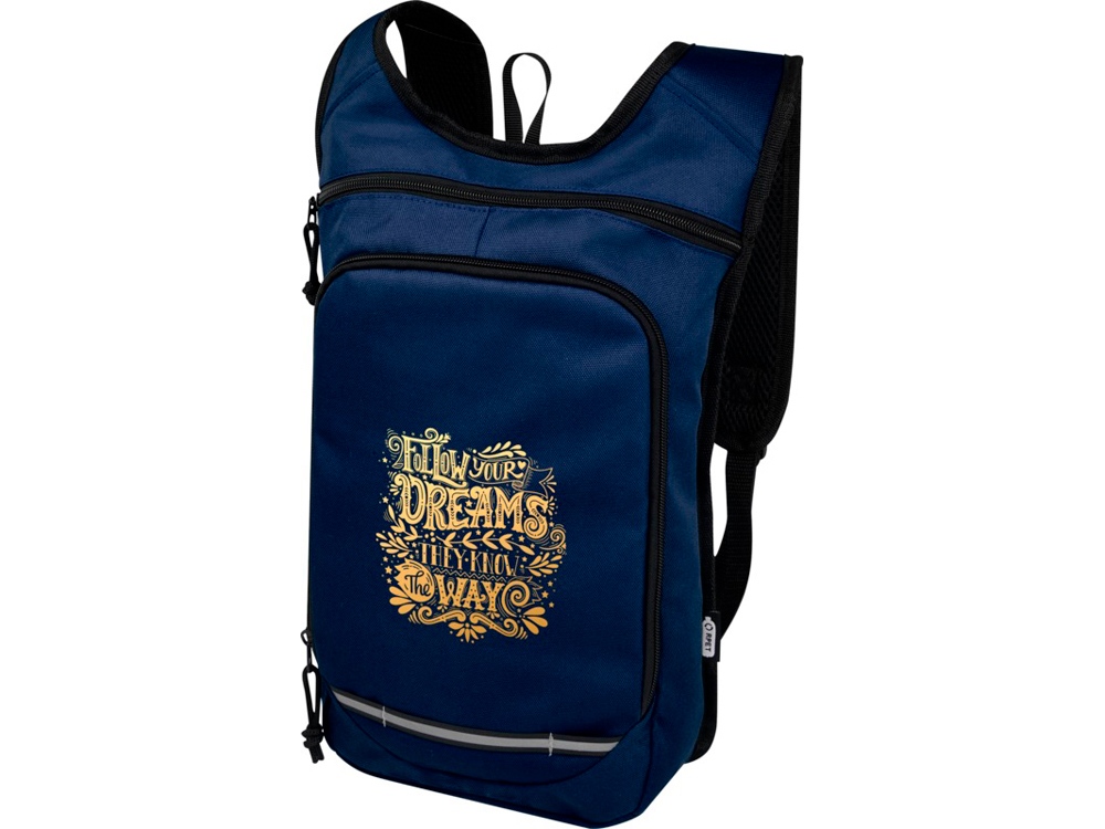 Рюкзак для прогулок Trails объемом 6,5 л, изготовленный из переработанного ПЭТ по стандарту GRS, темно-синий