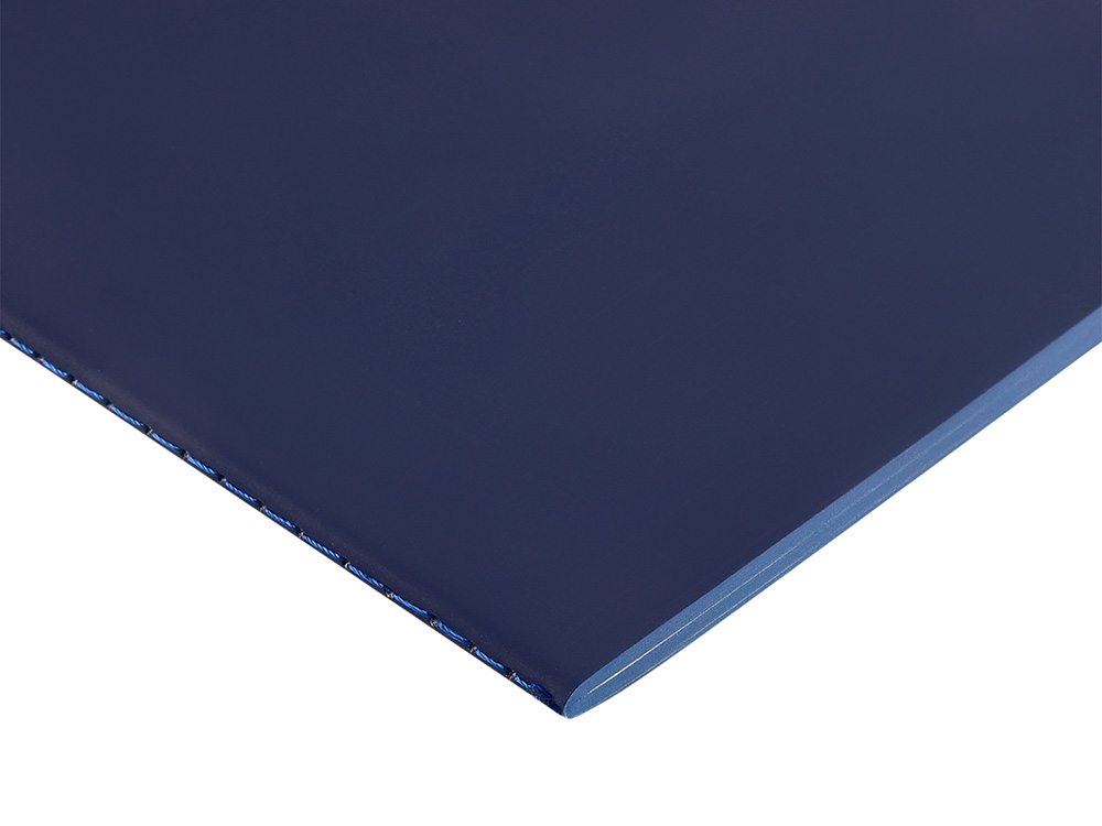 Бизнес-тетрадь А5 Pragmatic Contrast, 40 листов в клетку, темно-синий с синим срезом