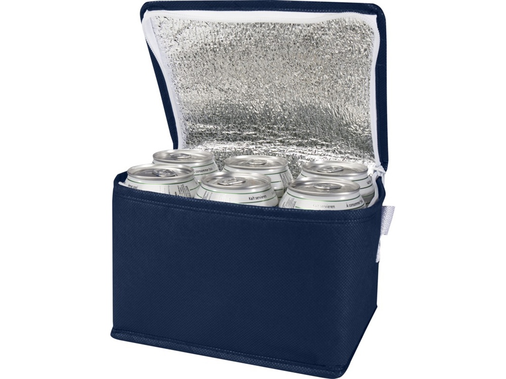 Spectrum нетканая сумка-холодильник, 4 л, на 6 банок, из переработанных материалов, синий navy