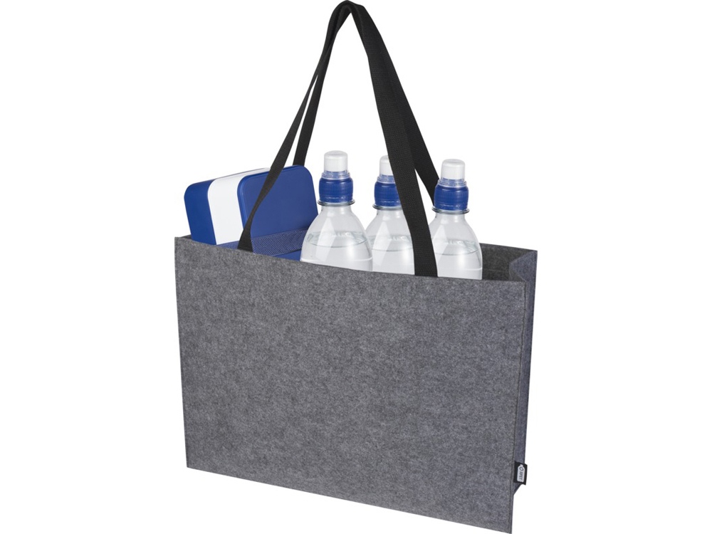 Эко-сумка фетровая Felta с широким дном , серый