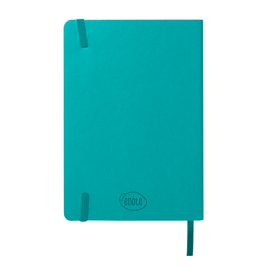 Бизнес-блокнот "RILY", формат А5,  бирюзовый, блок в точку