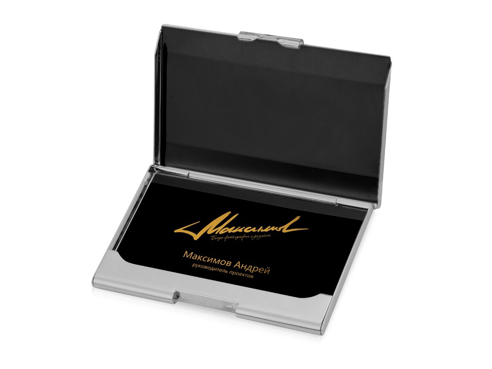 Визитница Carlo, серебристый