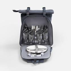 Набор для пикника Picnivo на 4 персоны, темно-серый меланж