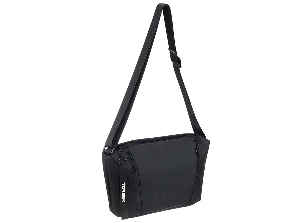 Сумка через плечо TORBER НОВА, черный, нейлон/полиэстер, 33 х 6 х 20 см Сумка через плечо TORBER НОВА, черный, нейлон/полиэстер, 33 х 6 х 20 см