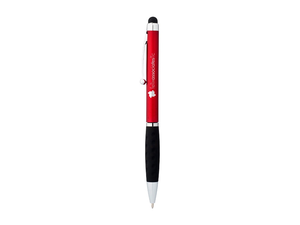 Ручка-стилус шариковая Ziggy синие чернила, красный/черный