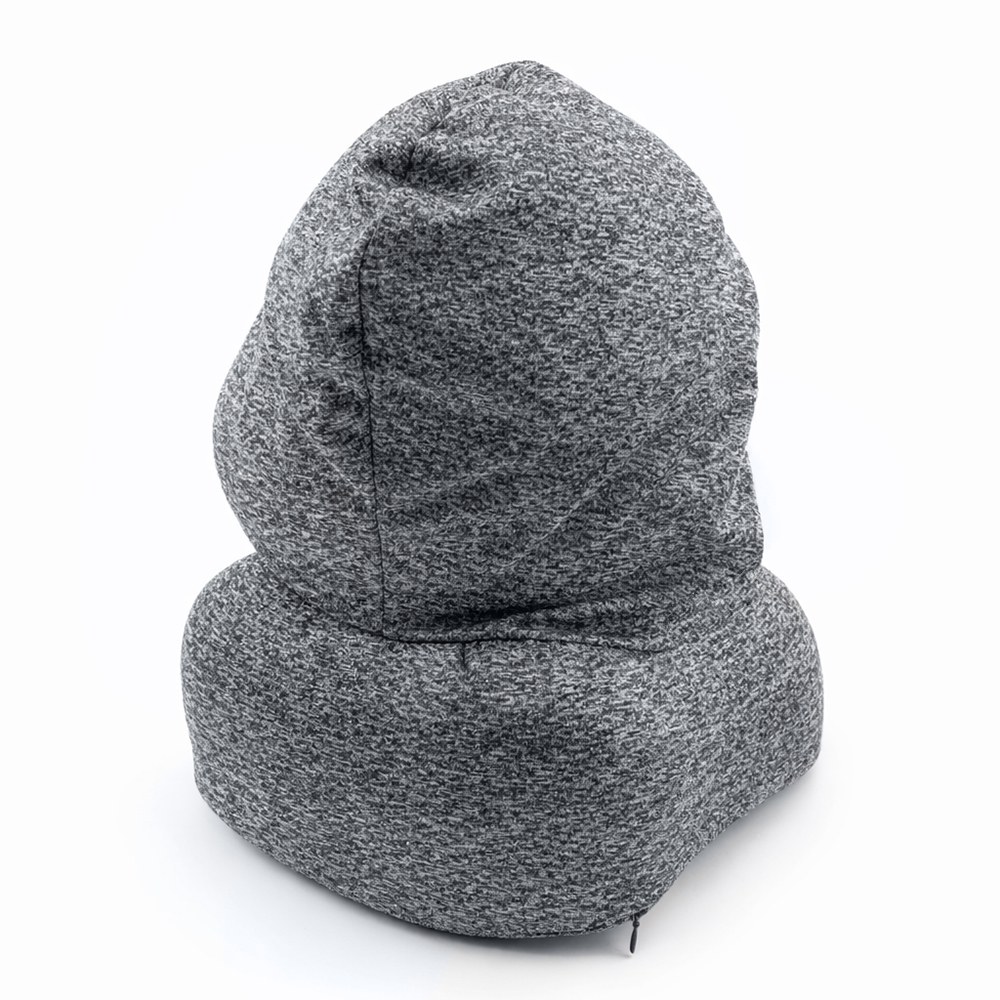 Подушка для путешествий с капюшоном Shon, тёмно-серая