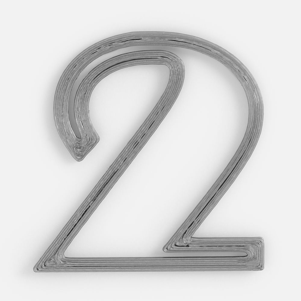 Подвеска Symbol, 3D-печать на заказ, цифра 2
