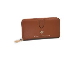 Кошелек женский Beverly Hills Polo Club, коричневый/желтое золото
