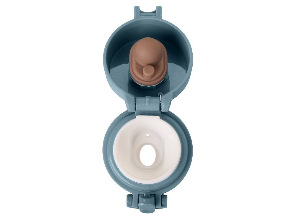 Вакуумная герметичная термокружка Inter, антрацит, нерж. сталь