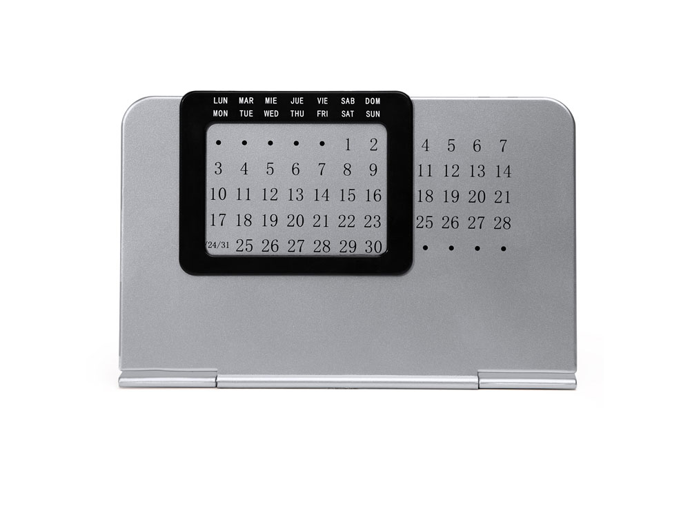 Настольный вечный календарь FENIX, серебристый Настольный вечный календарь FENIX, серебристый