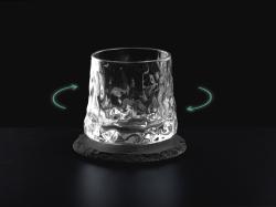 Вращающийся бокал для виски на сланцевом костере Bromo