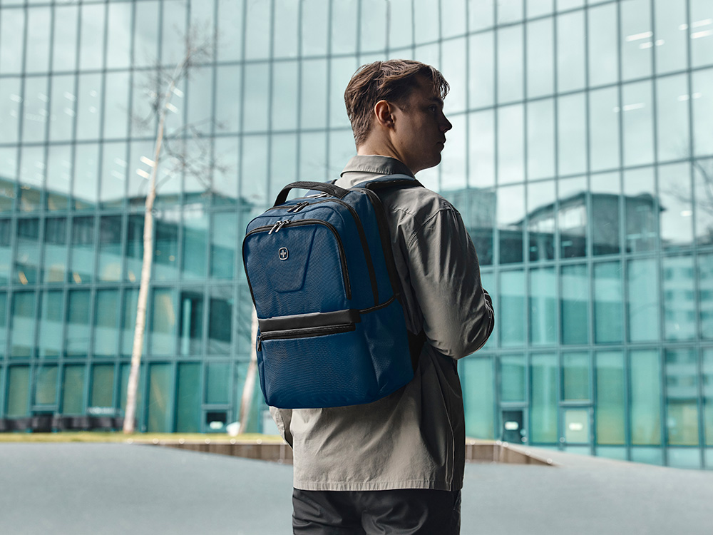 Рюкзак WENGER XE Resist 16, синий, переработанный ПЭТ/Полиэстер, 30х20х44 см, 23 л.