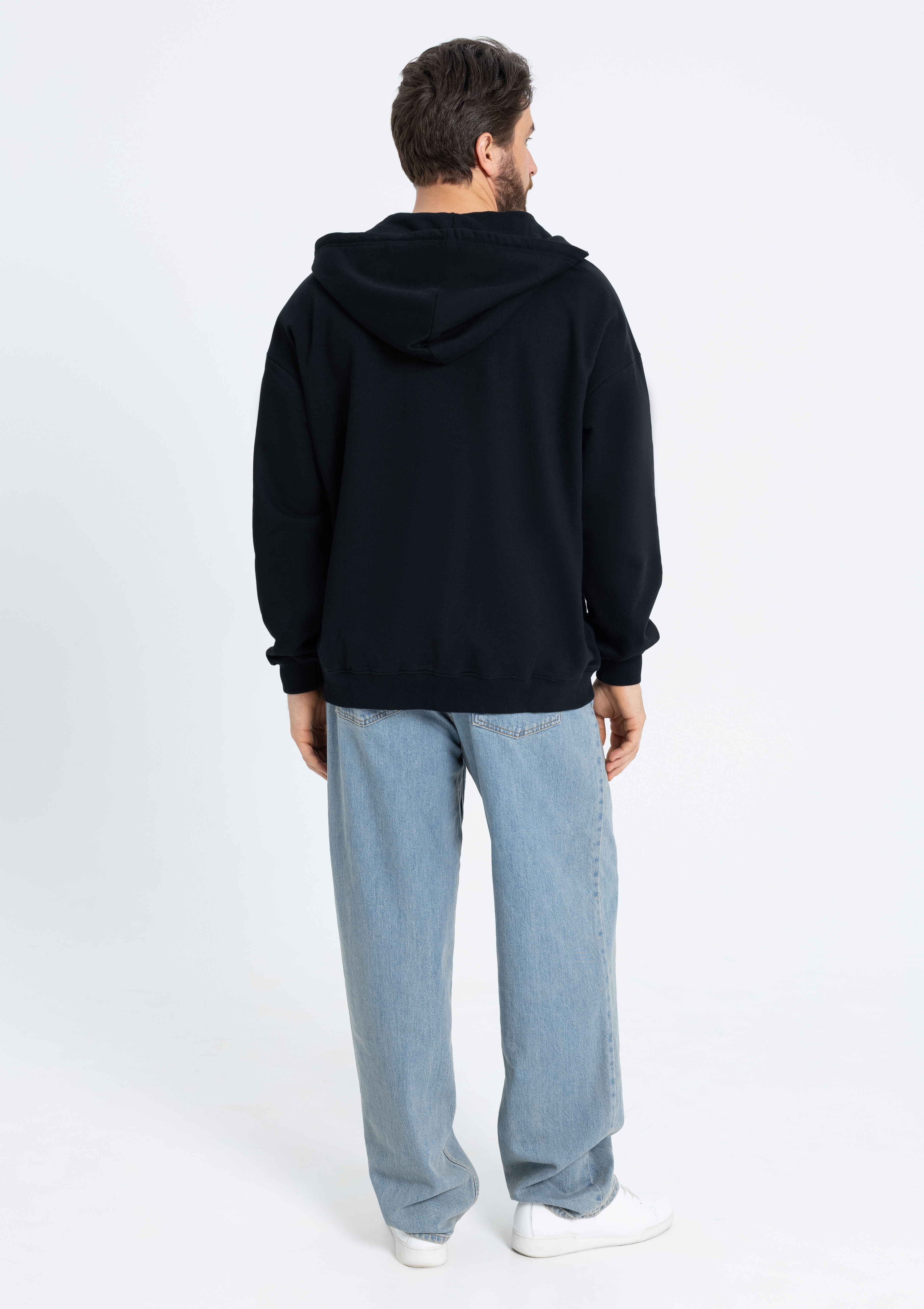 Толстовка ОNE SIZE, с капюшоном на молнии футер без начёса 350, 72