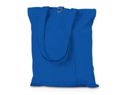 Cумка Clip из хлопка 340 г/м2 с застежкой из экокожи, синий