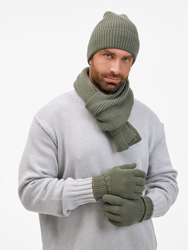 Шарф Catch Match, зеленый (полынь)