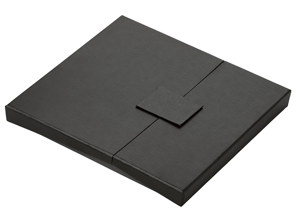 Подарочный набор Tesla с блокнотом А5, ручкой и пауэрбенком на 10 000 mAh, черный